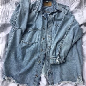 Oversized denim jacket